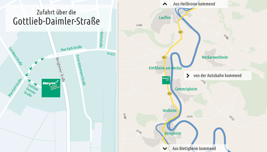 Anfahrtsskizze zum Entsorgungszentrum